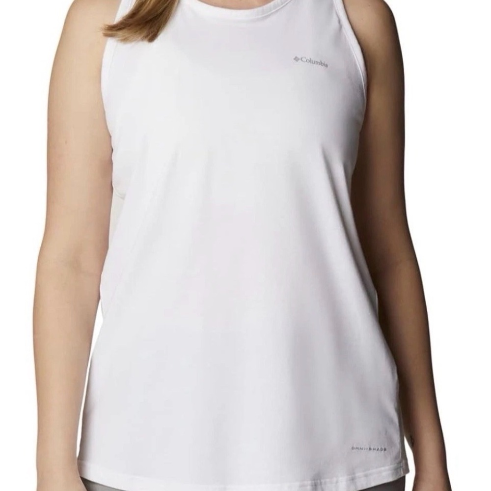 Columbia Woman’s  Hike Active Tank Top White Omni Wick Size S